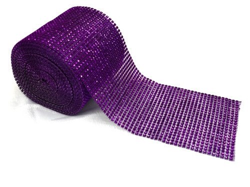 4.5 Inch Diamond Rhinestone On Mesh Trim (10 Yard Roll) - Image 19