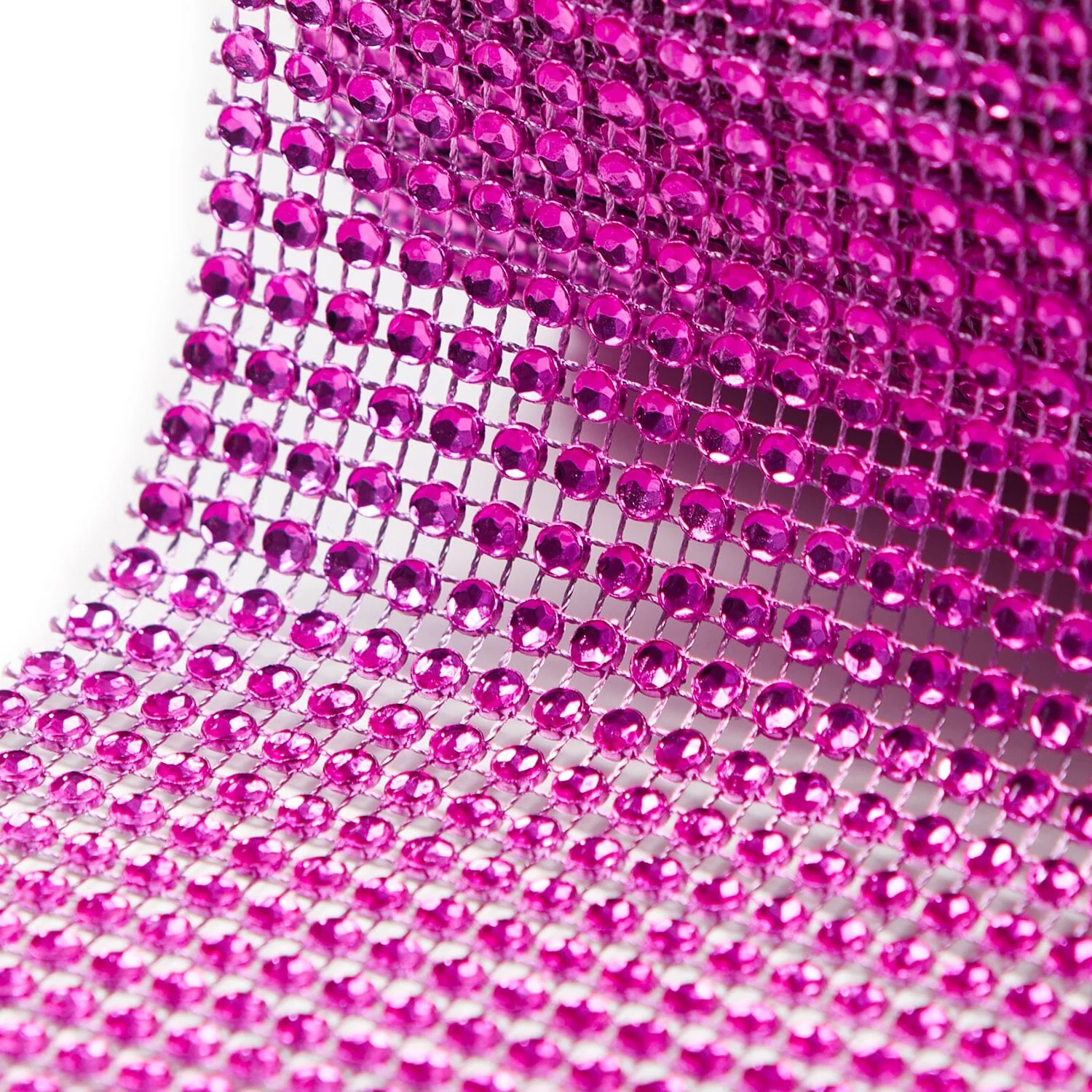 4.5 Inch Diamond Rhinestone On Mesh Trim (10 Yard Roll) - Image 7