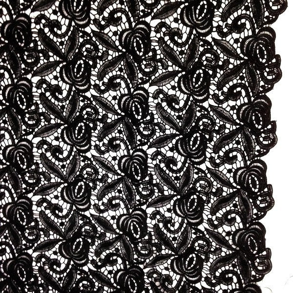 Black Rose Guipure French Venice Lace - Image 7