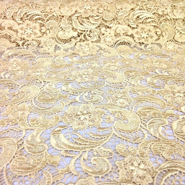Gold Sunflower Guipure French Venice Lace - Image 5