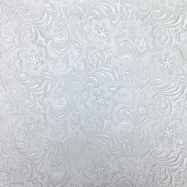 White Sunflower Guipure French Venice Lace - Image 4