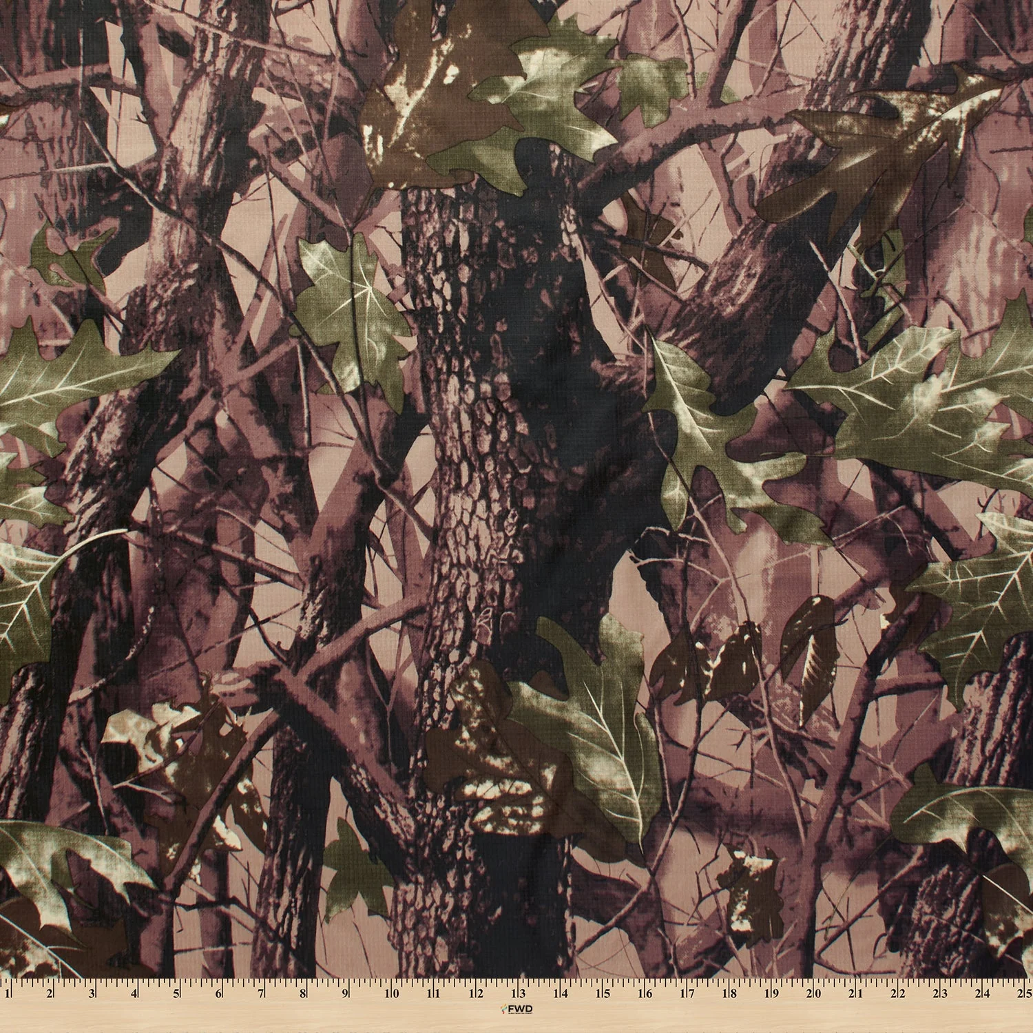 Ottertex® Waterproof 70D (1.9oz) DWR and PU Coated Nylon Ripstop - Hunter Print - Image 3