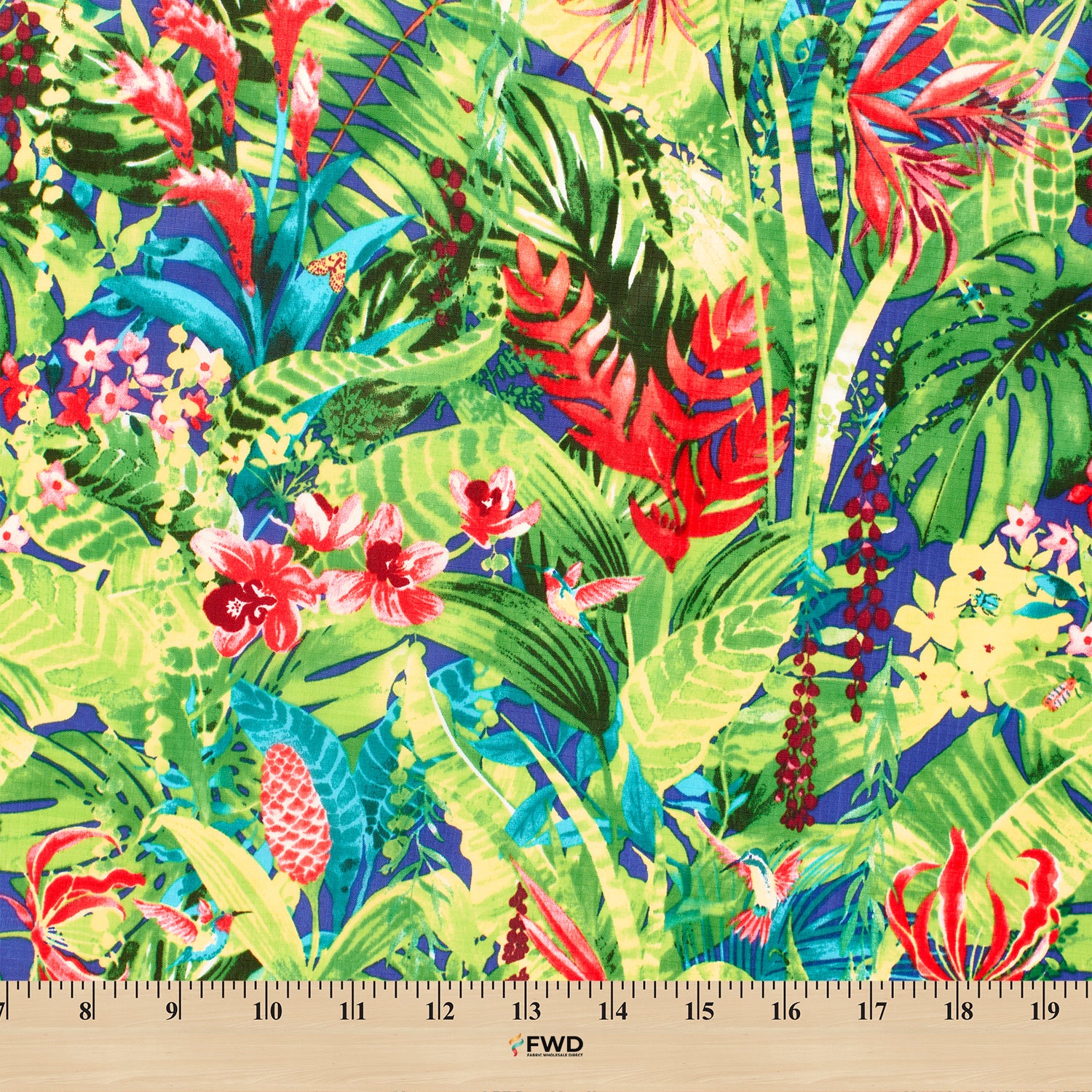 Ottertex® Waterproof 70D (1.9oz) DWR and PU Coated Nylon Ripstop - Jungle Print - Image 3