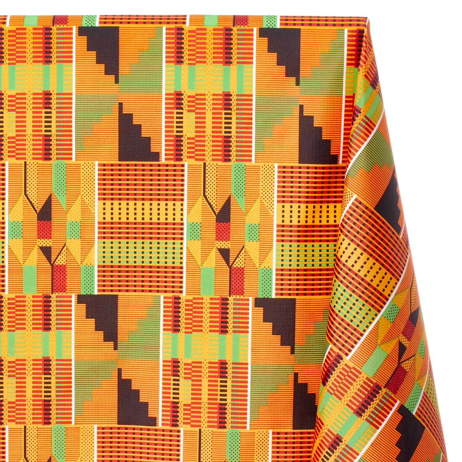 Ottertex® Waterproof 70D (1.9oz) DWR and PU Coated Nylon Ripstop - Kente Print - Image 5